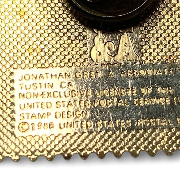 Vintage Postal Service Cat Stamp Lapel Pin By Jonathan Grey & Associates Gold - Picture 6 of 9
